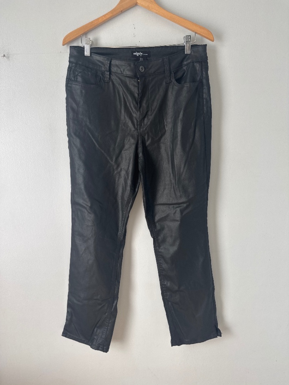 Edgely by Maurices high-rise black pants leather look